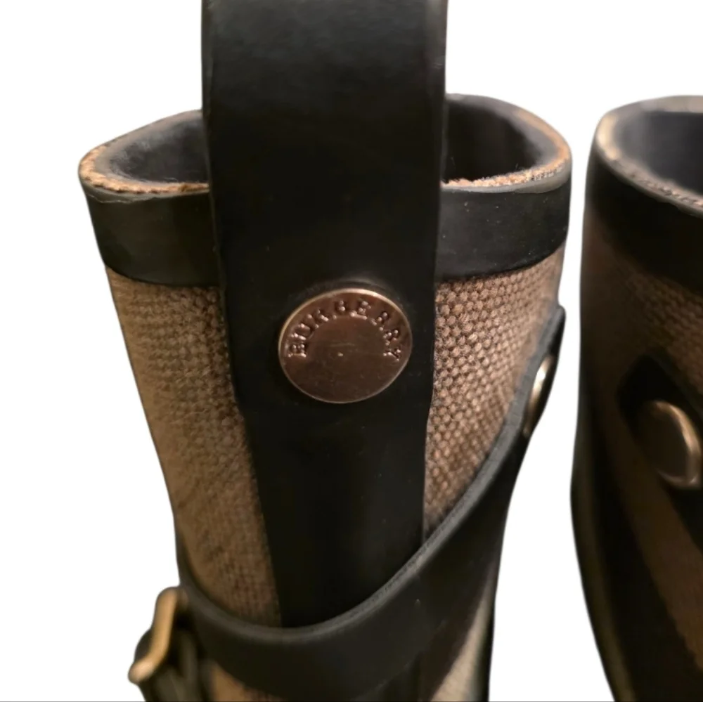 BURBERRY Holloway Buckle Rubber Rain Boots - US‎ 1.5Y (33)